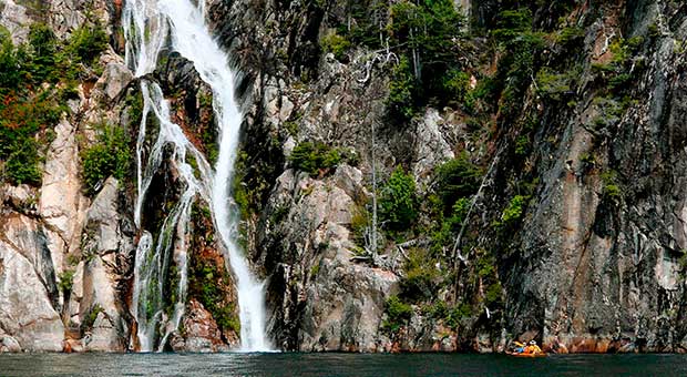 Kayaking in Nahuel Huapi Lake Tristeza Sound